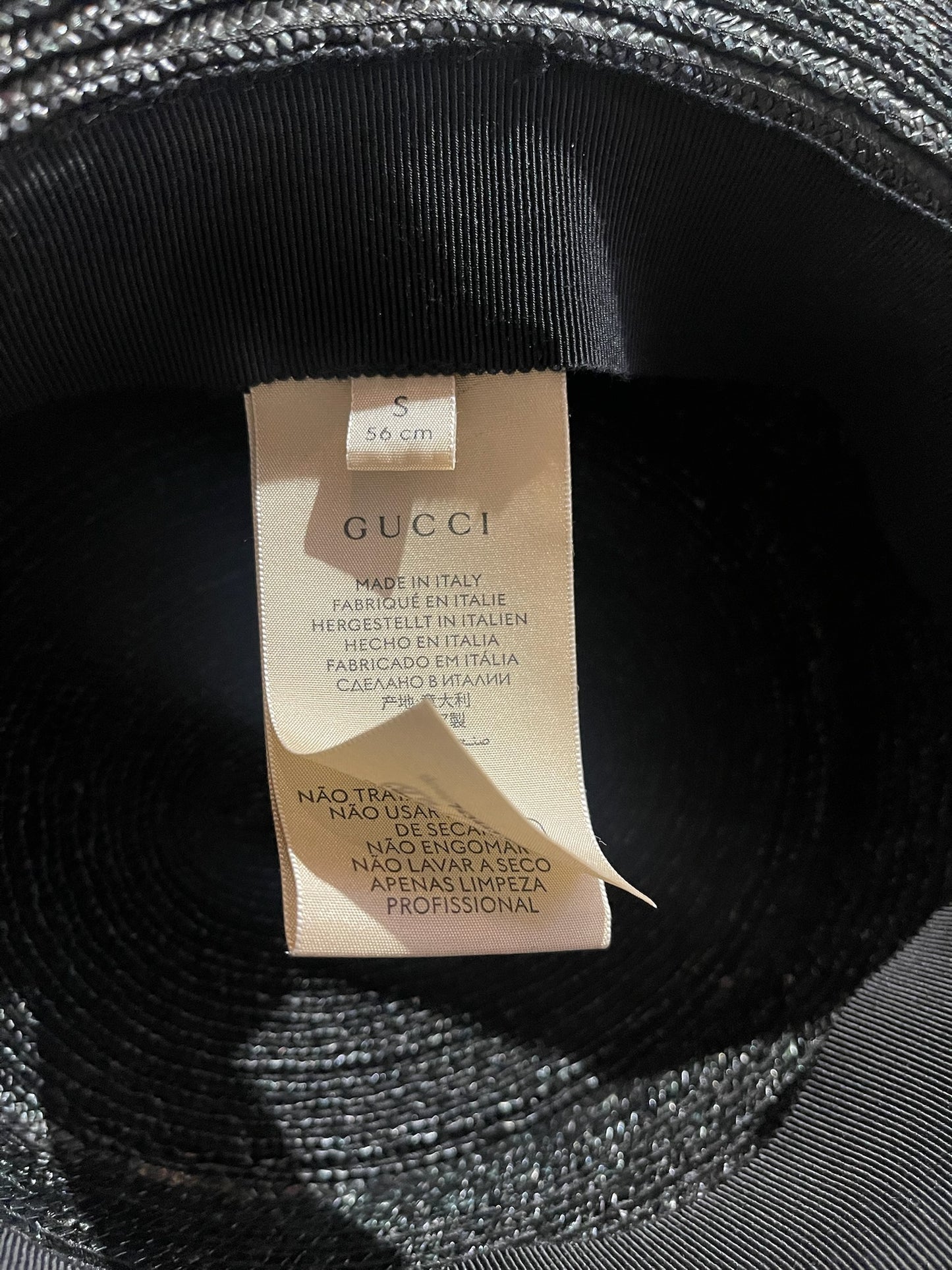 Chapeau Gucci noir T.S
