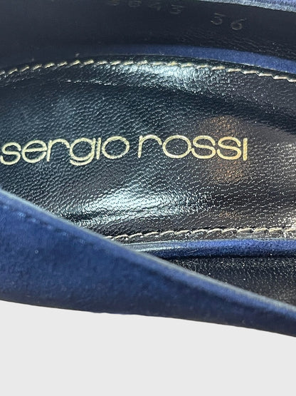 Escarpins Sergio Rossi bleus T.36