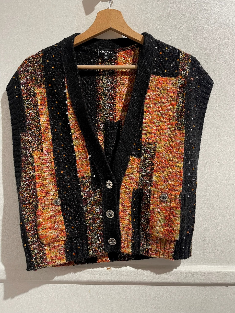 Gilet Chanel orange T.36