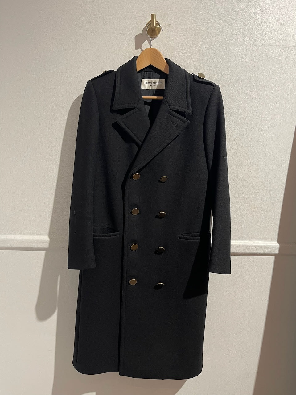 Manteau Saint Laurent noir T.40