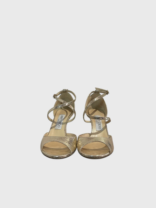 Sandales Jimmy Choo dorées T.37