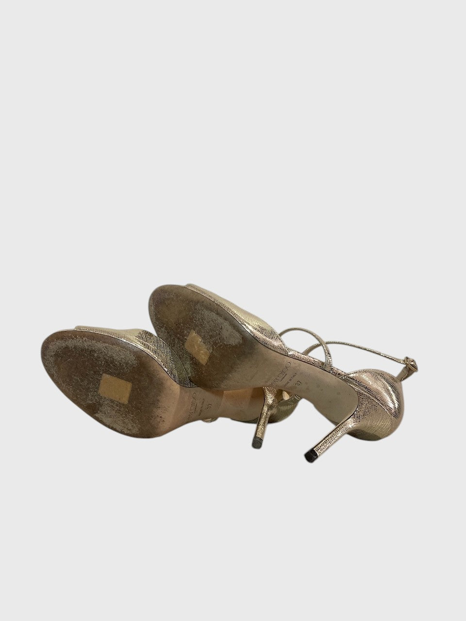 Sandales Jimmy Choo dorées T.37