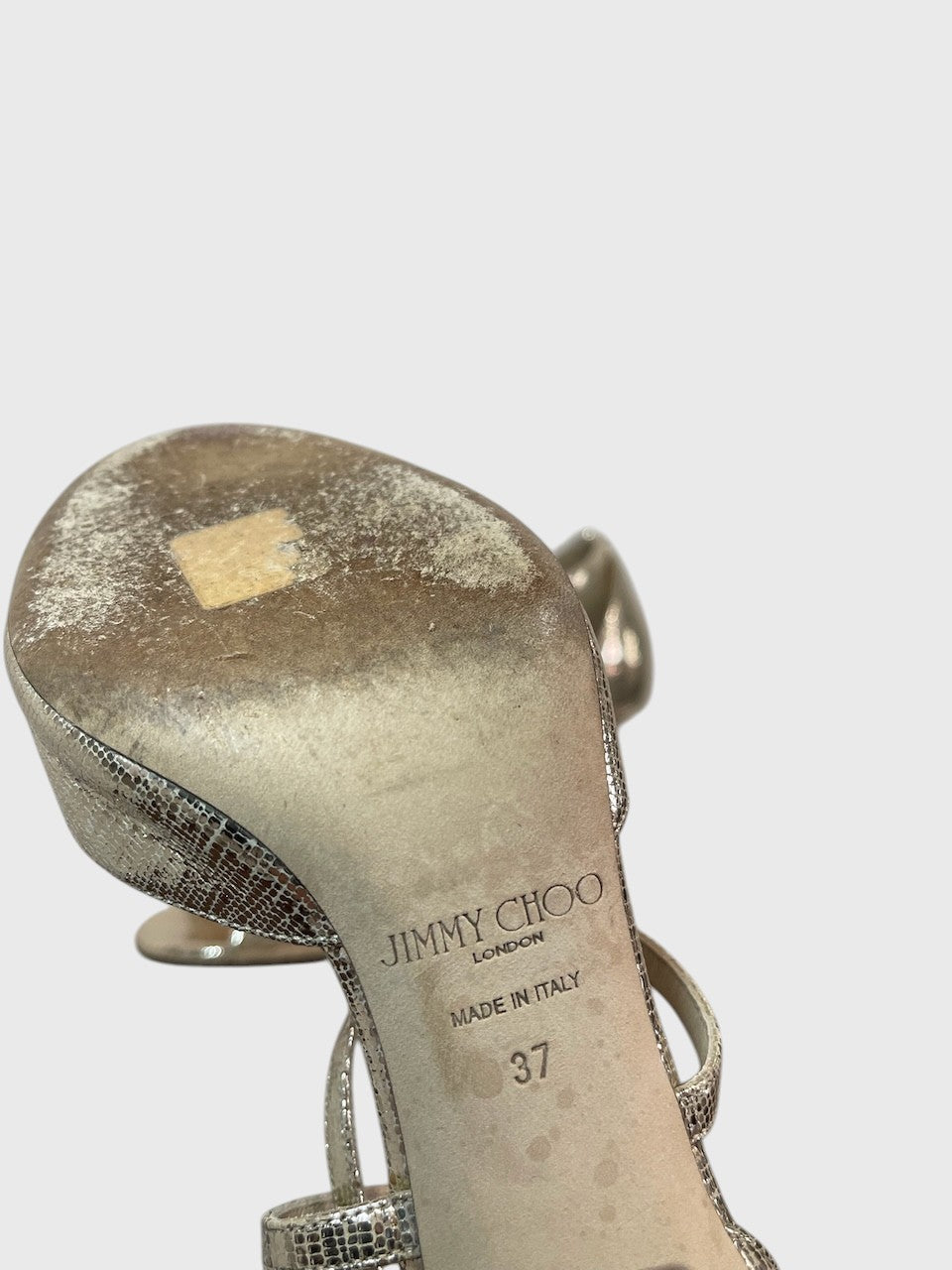 Sandales Jimmy Choo dorées T.37