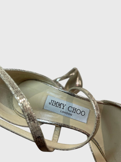 Sandales Jimmy Choo dorées T.37