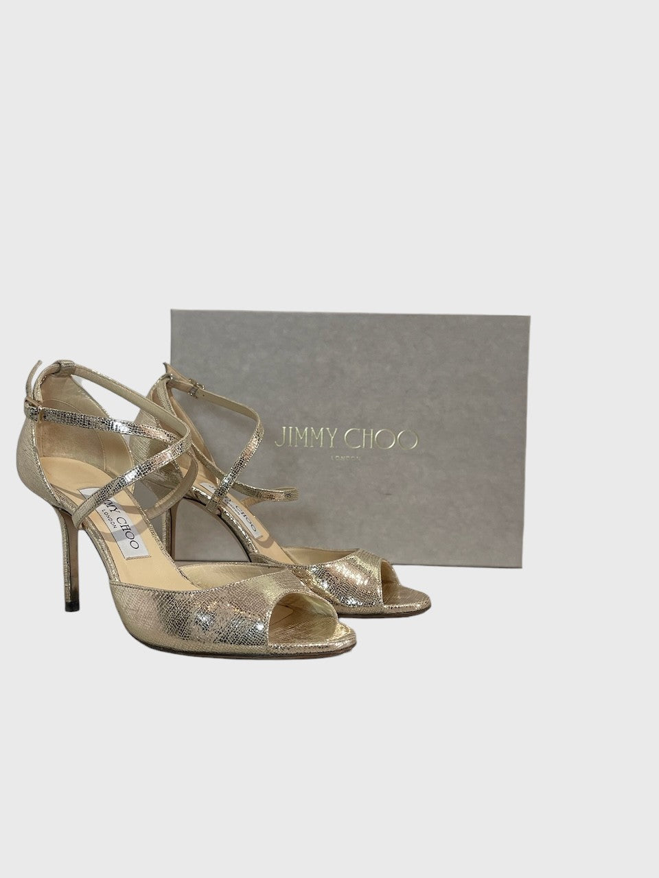 Sandales Jimmy Choo dorées T.37