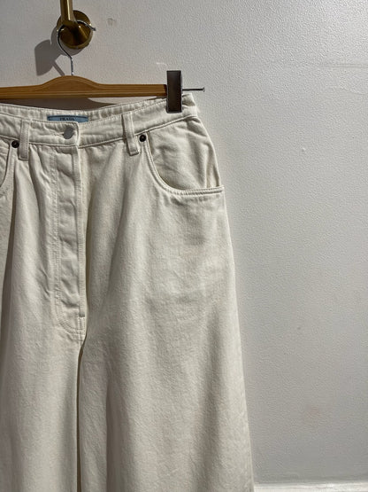 Jeans Prada loose blanc T.28
