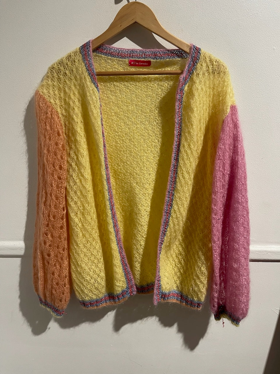 Gilet Rose Carmine jaune T.U.