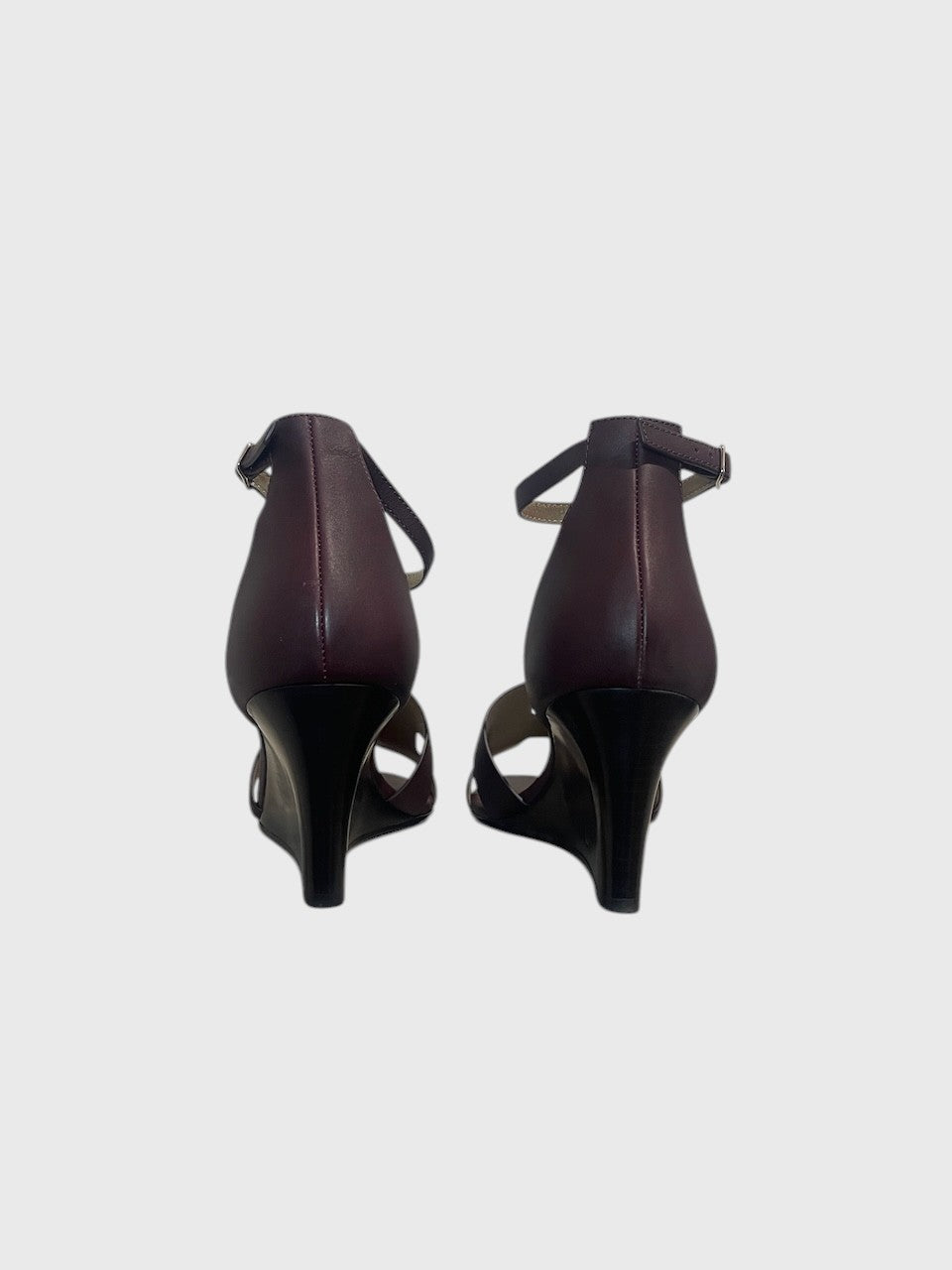 Sandales Hermès Legend bordeaux T.40,5