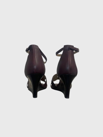 Sandales Hermès Legend bordeaux T.40,5