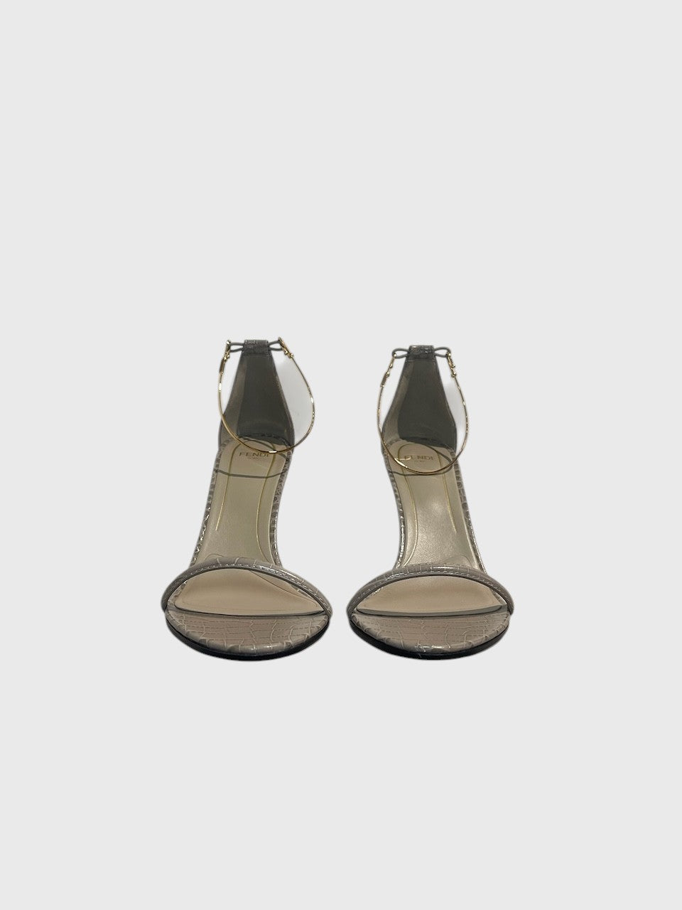 Sandales Fendi grises T.40