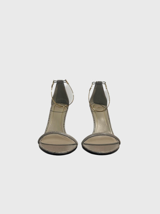 Sandales Fendi grises T.40
