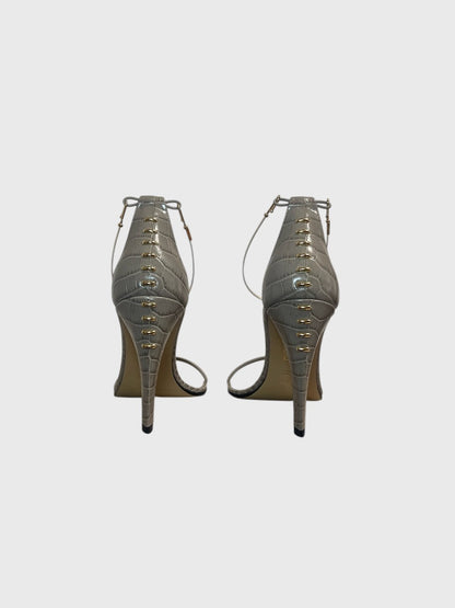 Sandales Fendi grises T.40