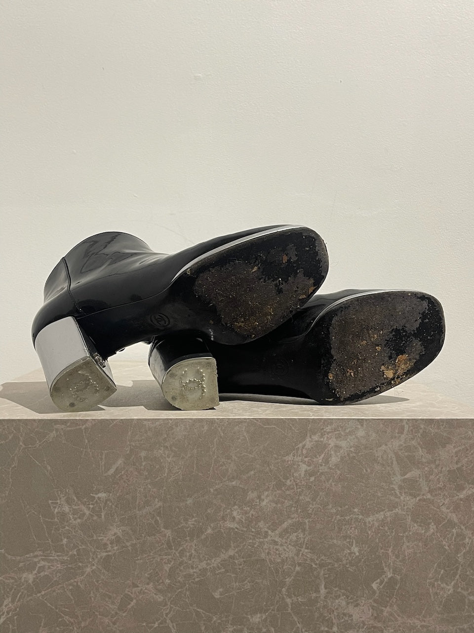 Bottines Chanel noires T.37,5