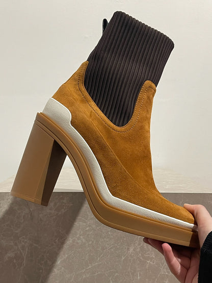 Bottines Hermès Vendale camel T.40