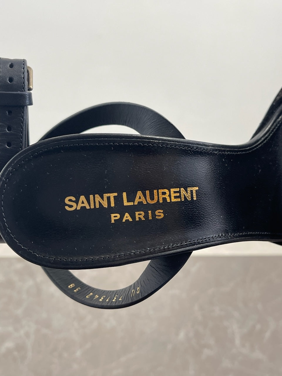 Sandales Saint Laurent noires T.38