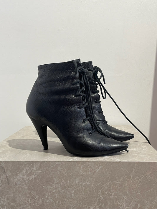 Bottines Saint Laurent noires T.38,5