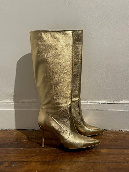 Bottes Gianvito Rossi dorées T.39