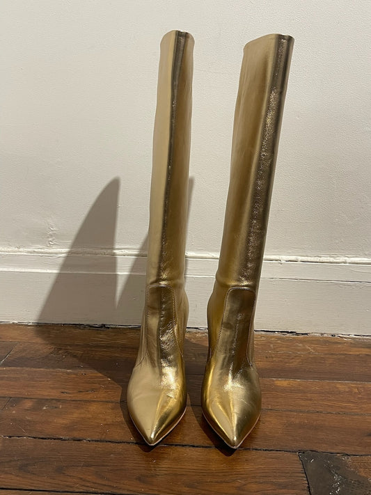 Bottes Gianvito Rossi dorées T.39