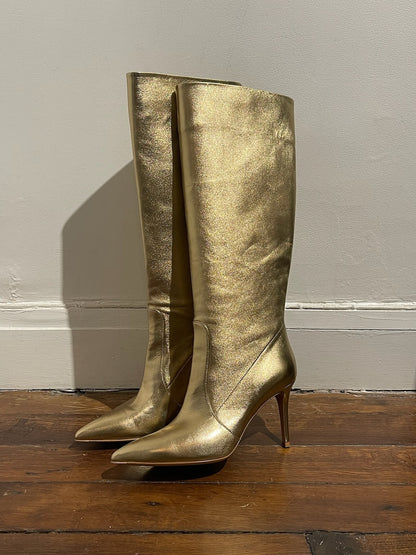Bottes Gianvito Rossi dorées T.39