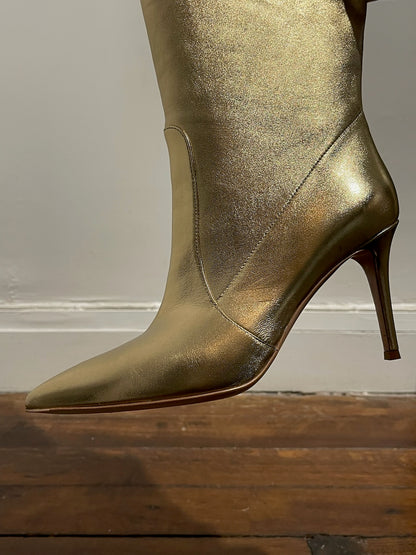 Bottes Gianvito Rossi dorées T.39