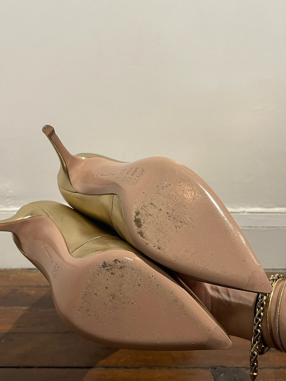 Bottes Gianvito Rossi dorées T.39