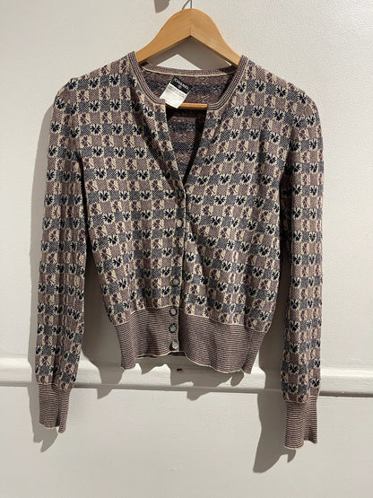 Cardigan Chanel à carreaux T.36