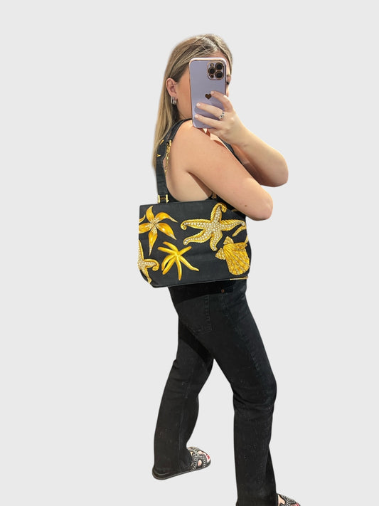 Sac Versace toile noire