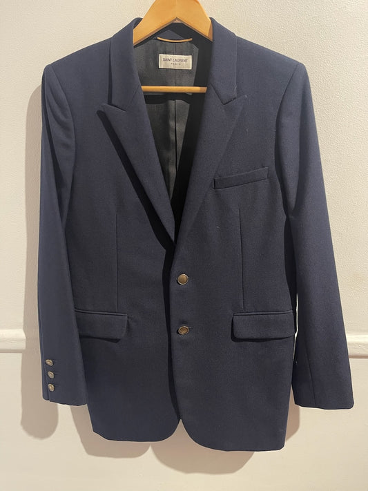 Veste Saint Laurent bleu marine T.44