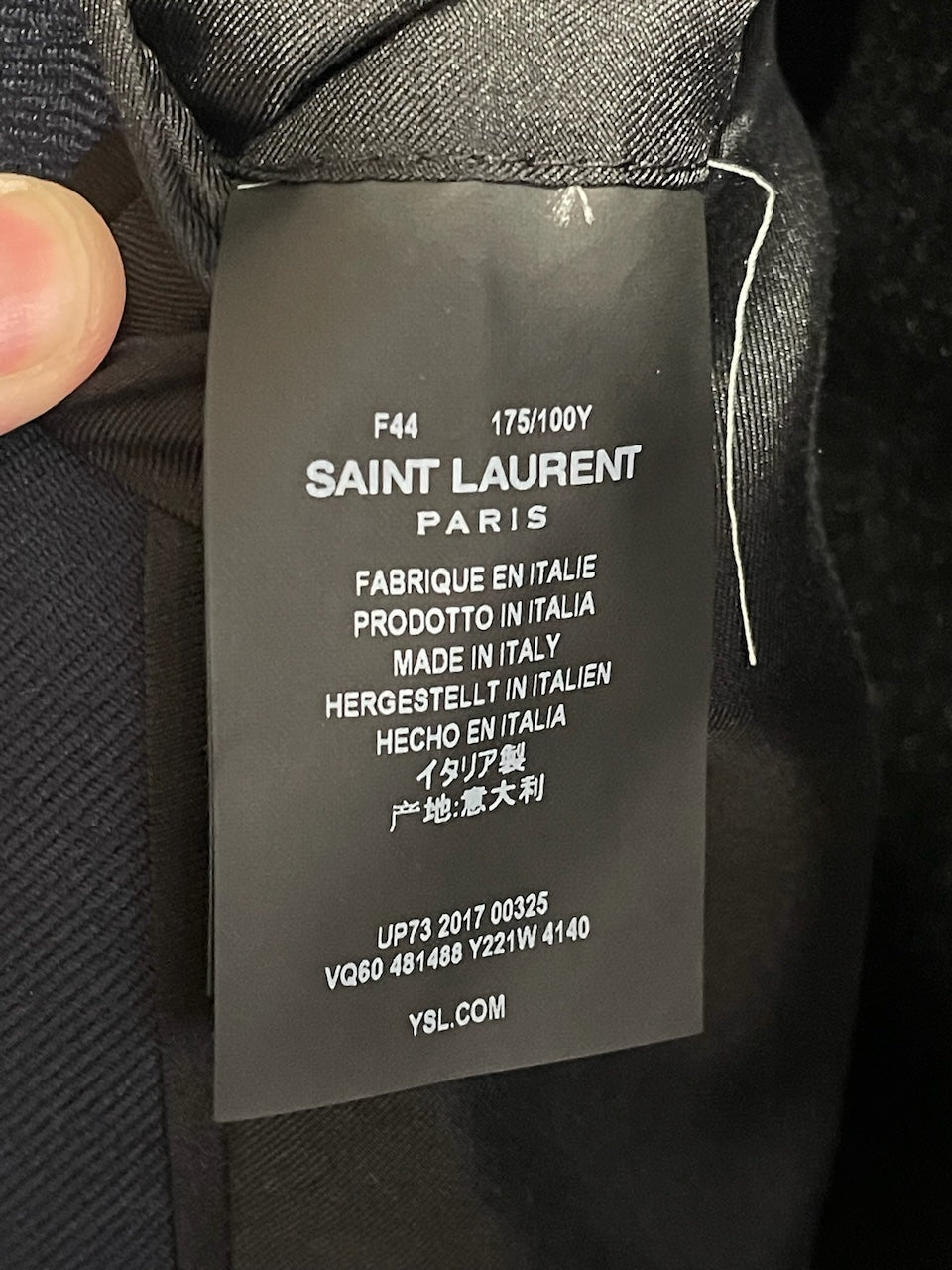 Veste Saint Laurent bleu marine T.44