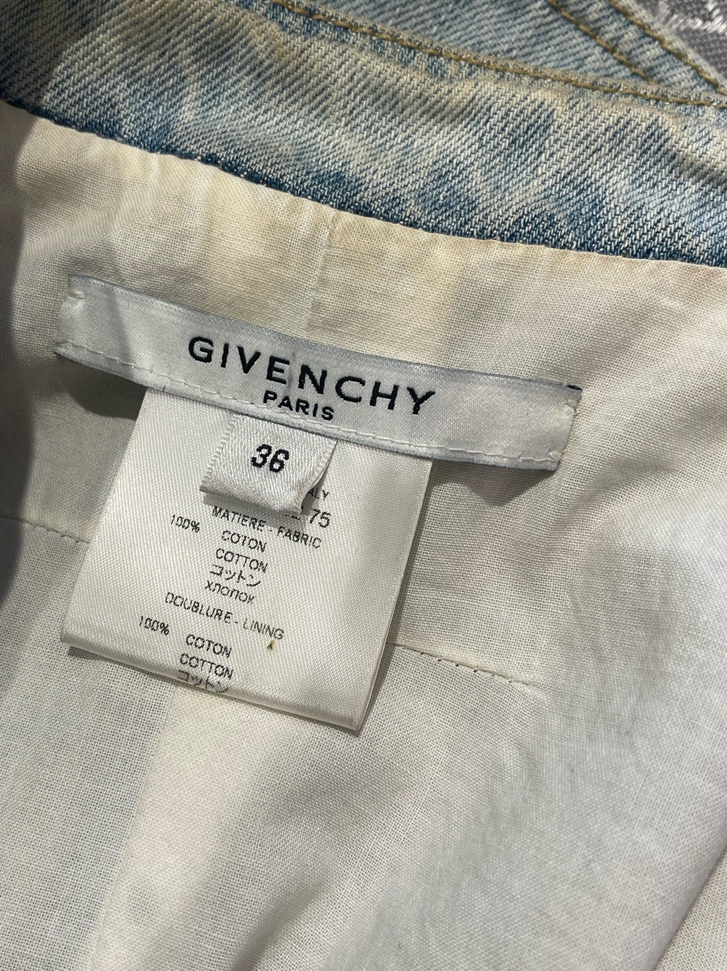 Veste Givenchy en jeans T. 36