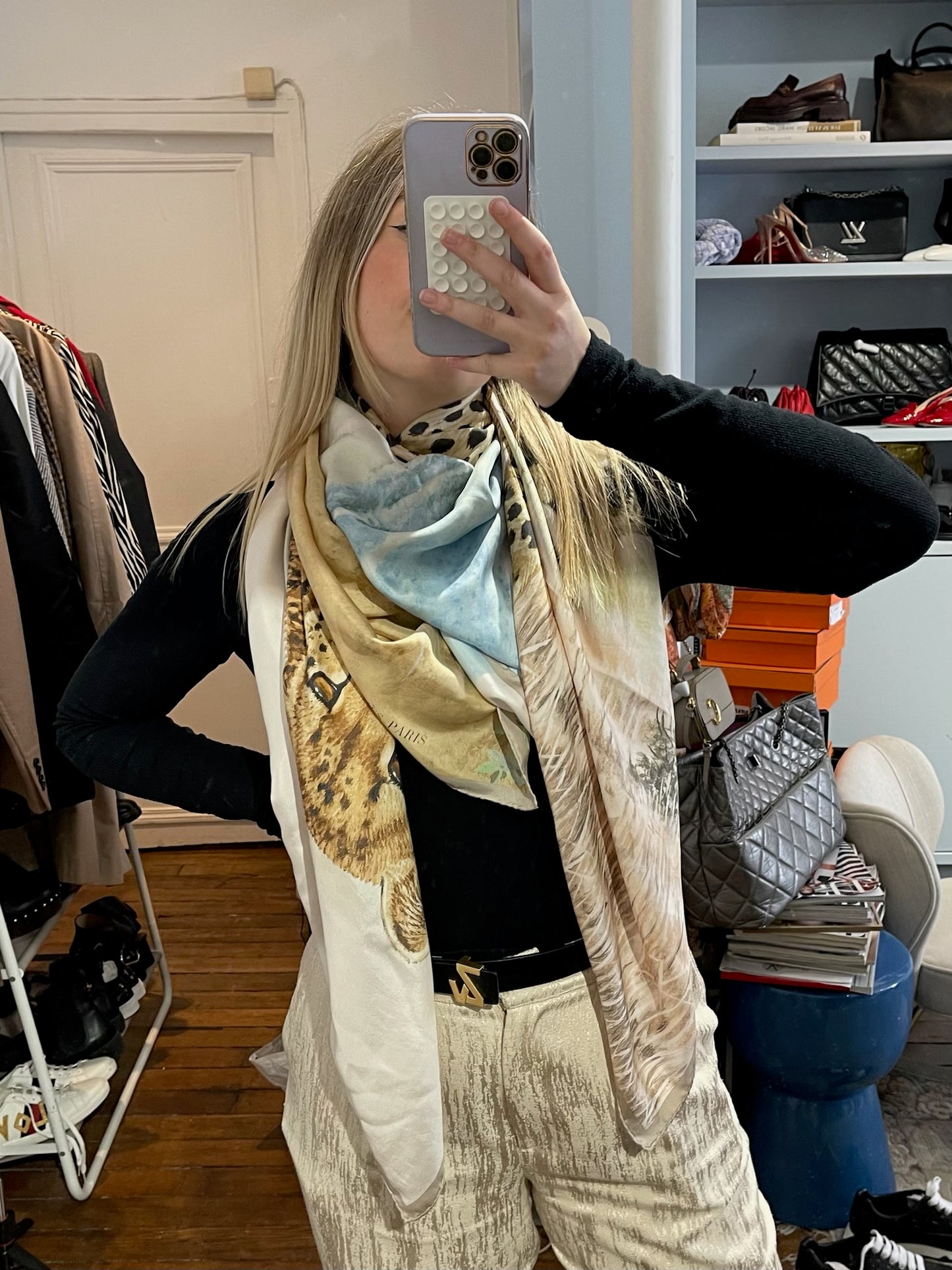 Foulard Hermes 140 Acinonyx Jubatus NEUF