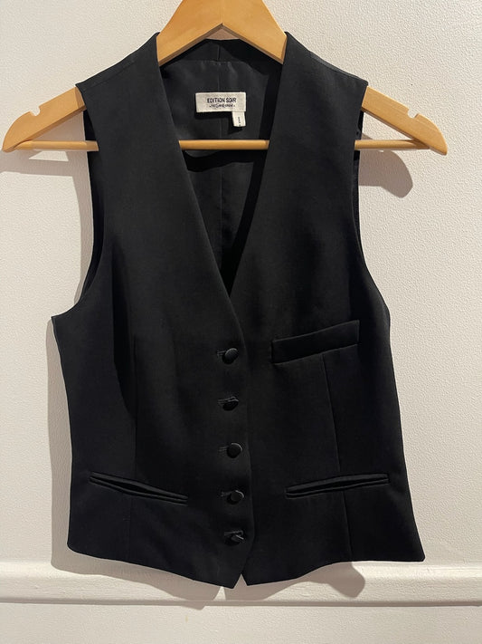 Gilet Yves Saint Laurent noir T.40