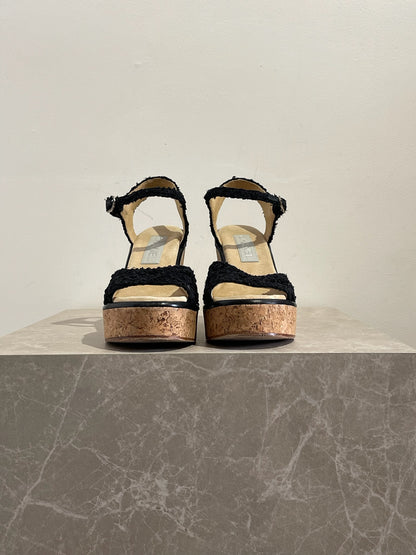 Sandales Chanel noires T.38