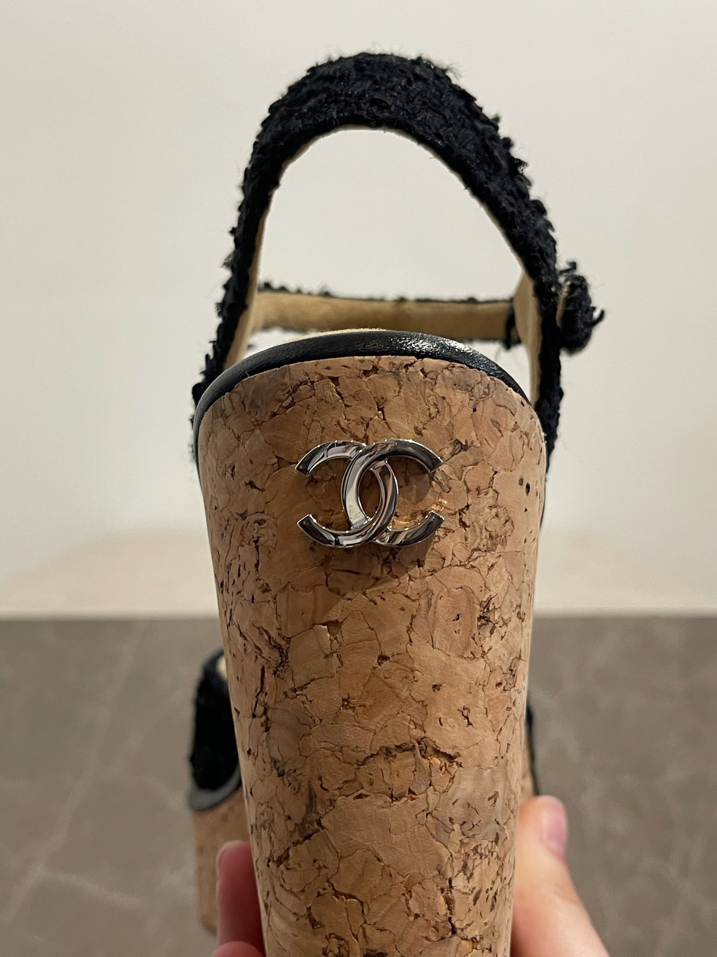 Sandales Chanel noires T.38