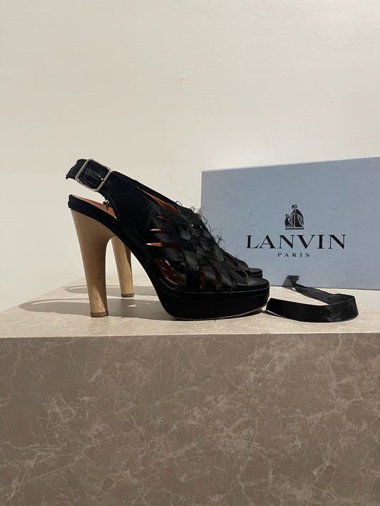 Sandales Lanvin noires T.36,5