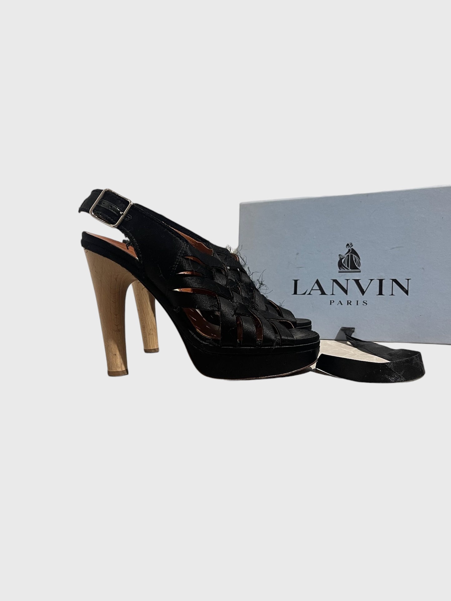 Sandales Lanvin noires T.36,5