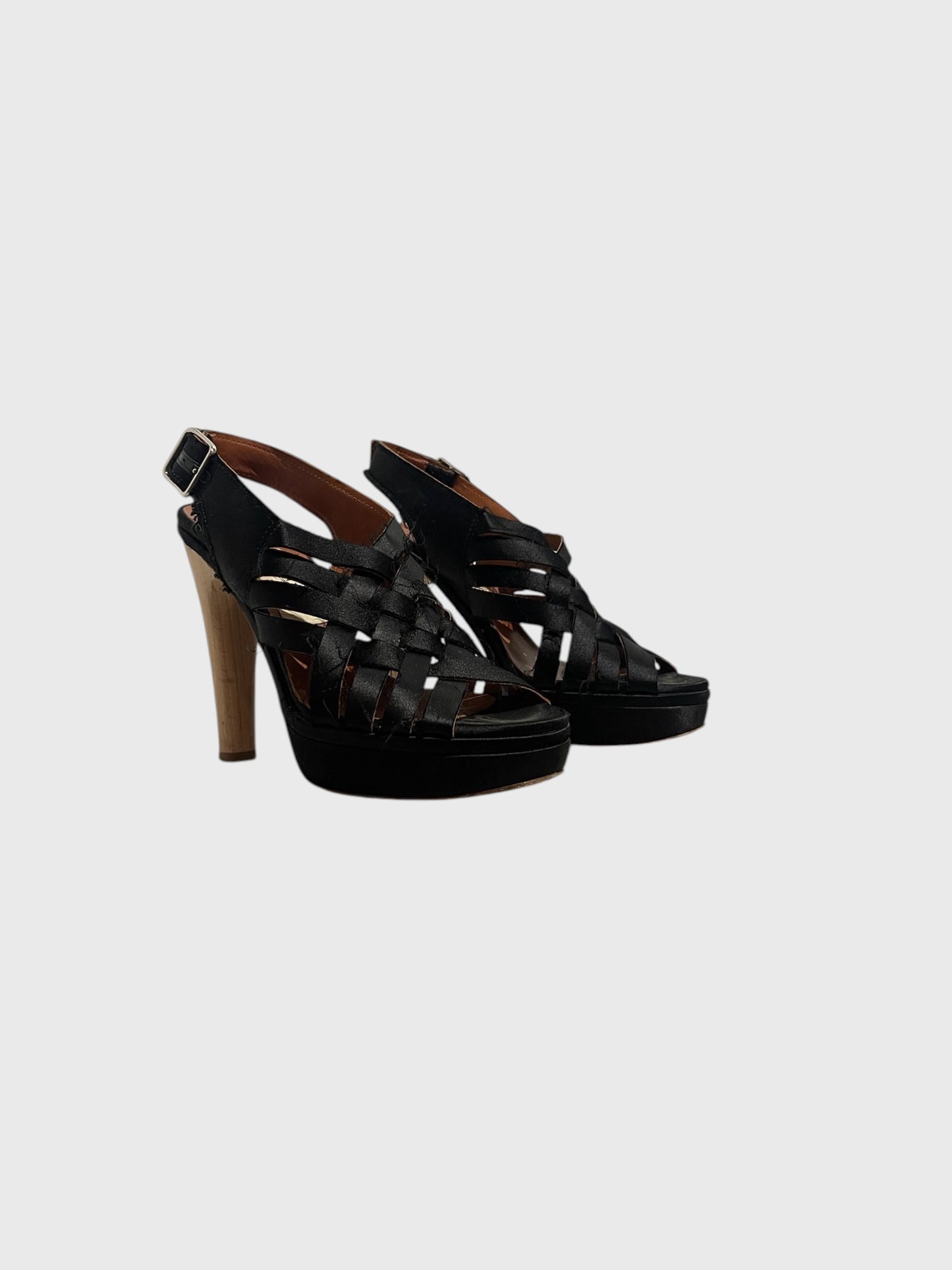 Sandales Lanvin noires T.36,5
