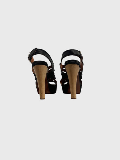 Sandales Lanvin noires T.36,5