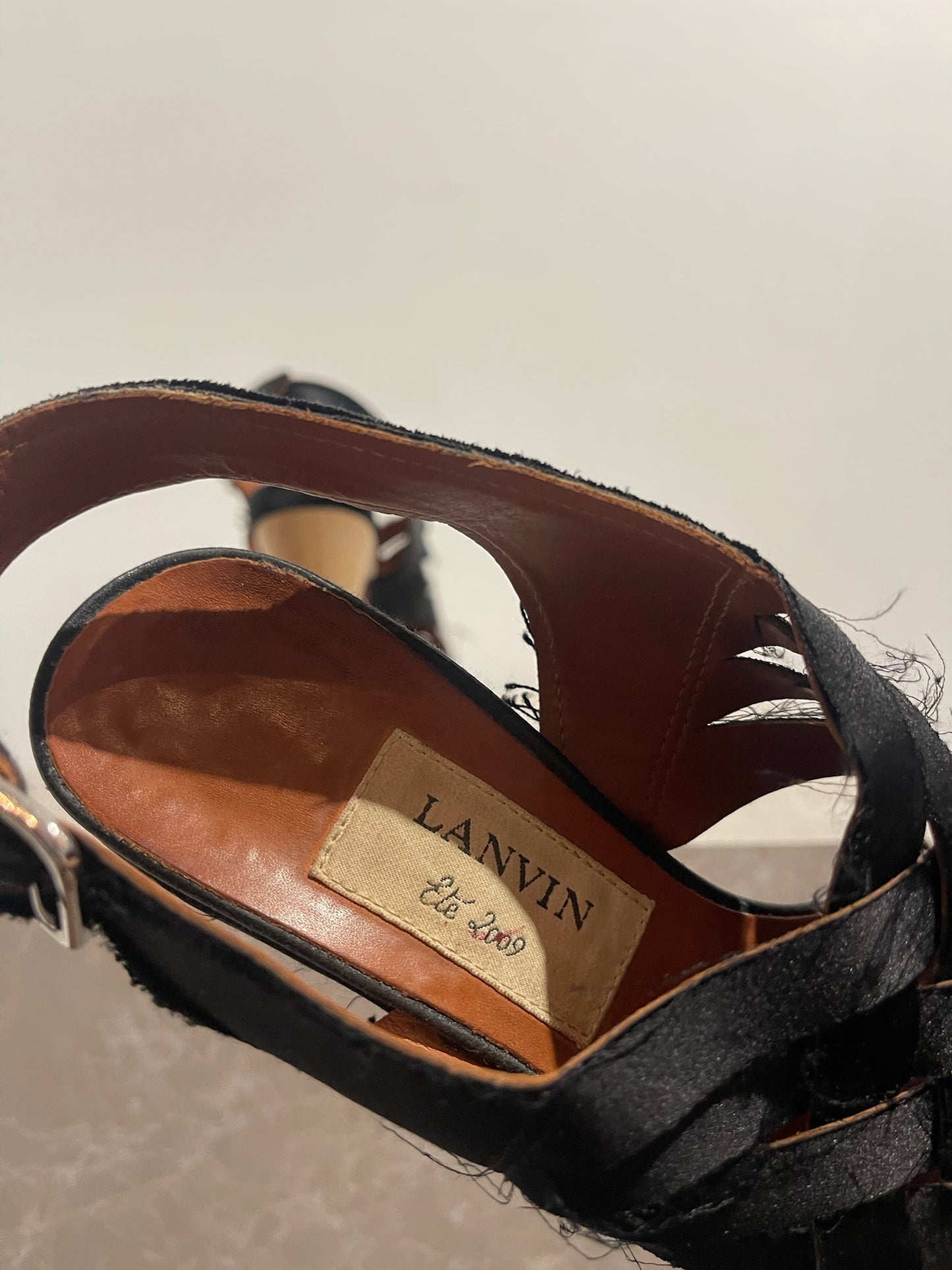 Sandales Lanvin noires T.36,5