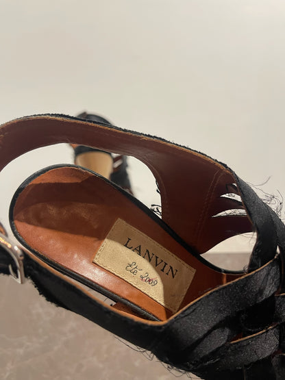 Sandales Lanvin noires T.36,5