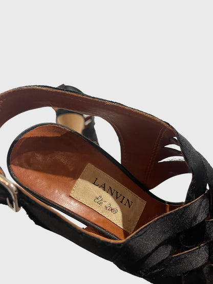 Sandales Lanvin noires T.36,5