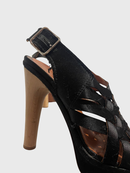 Sandales Lanvin noires T.36,5
