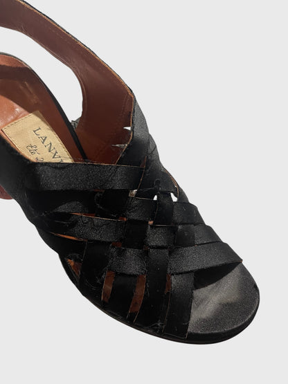 Sandales Lanvin noires T.36,5