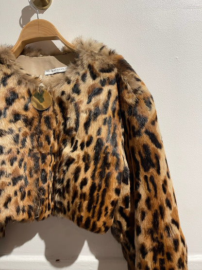 Veste en fourrure Givenchy leopard T.42