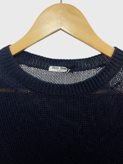 Pull Miu Miu bleu marine T.38