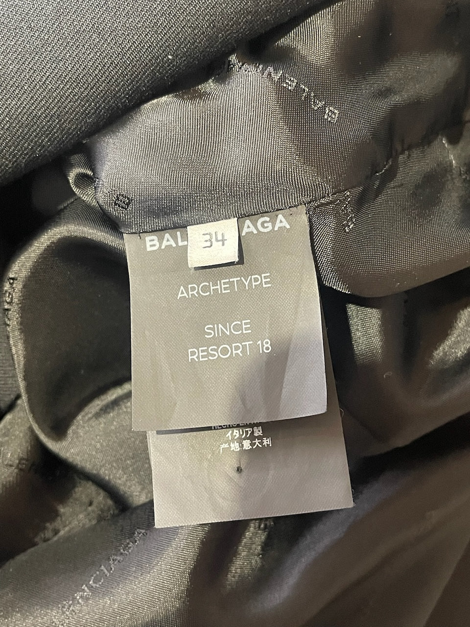 Veste Balenciaga noire T.34