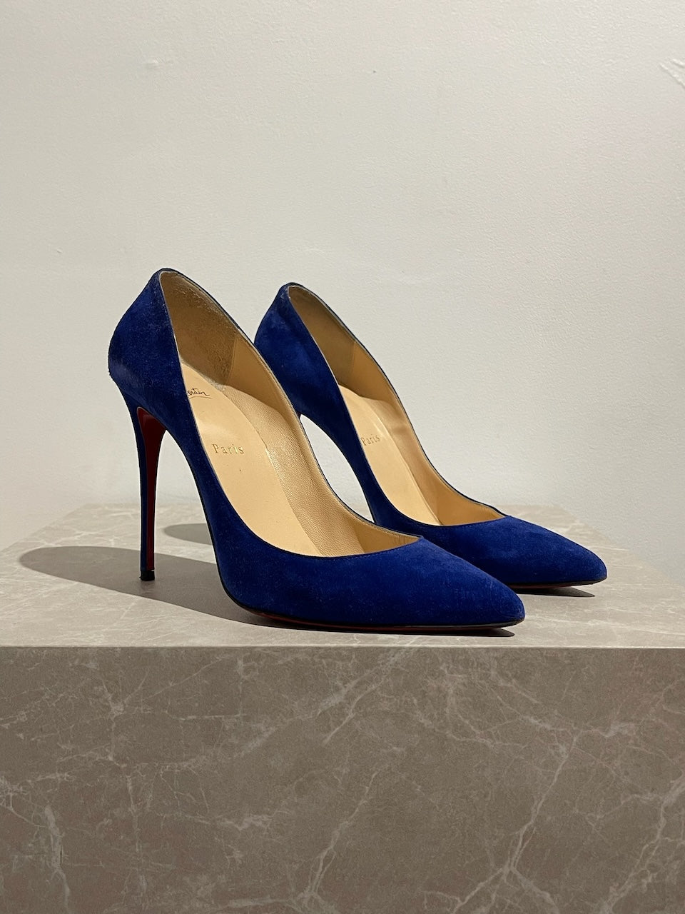 Escarpins Christian Louboutin bleu T.40,5