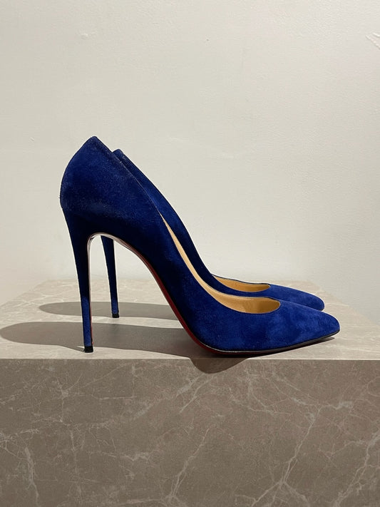 Escarpins Christian Louboutin bleu T.40,5