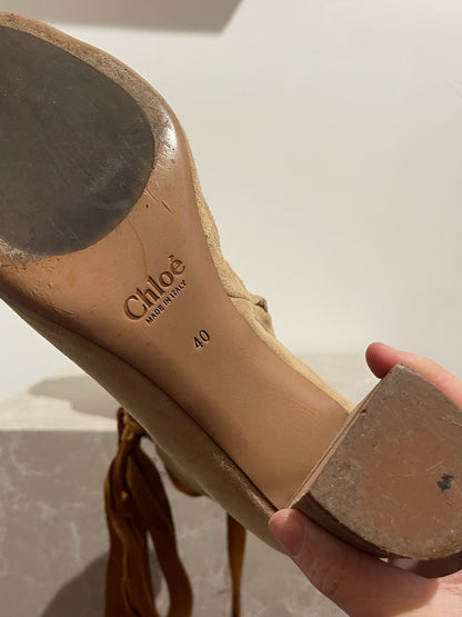 Bottines Chloé beige T.40