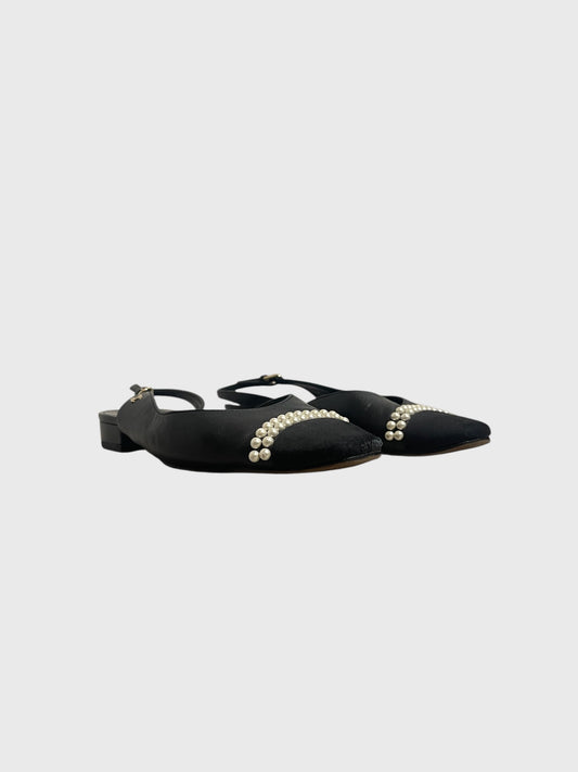 Slingback Chanel noires T.39